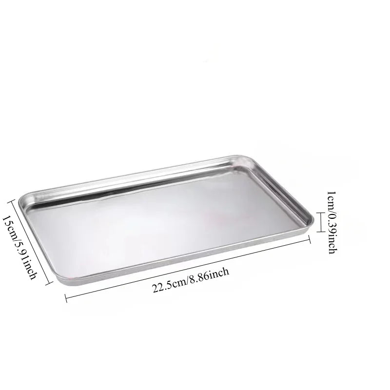 Plateau De Service Rectangulaire En Acier Inoxydable — photo 2