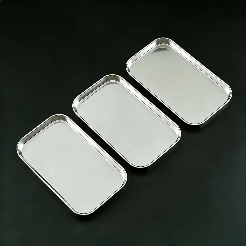 Plateau De Service Rectangulaire En Acier Inoxydable — photo 3