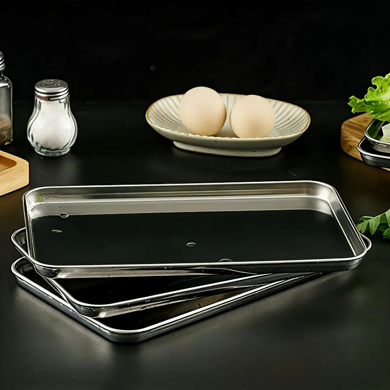 Plateau De Service Rectangulaire En Acier Inoxydable — photo 4
