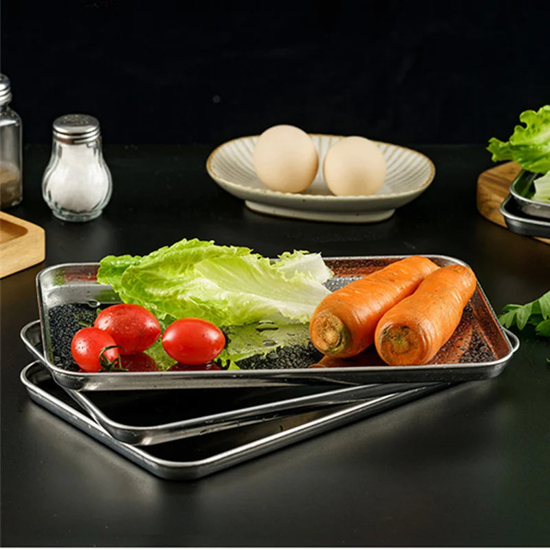 Plateau De Service Rectangulaire En Acier Inoxydable — photo 4