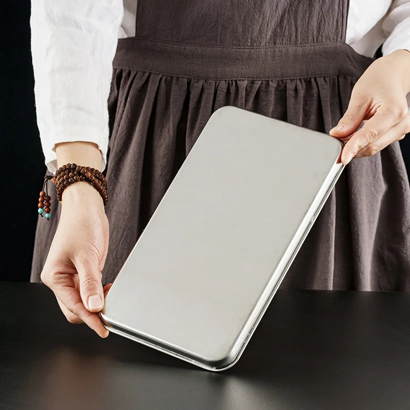 Plateau De Service Rectangulaire En Acier Inoxydable — photo 5