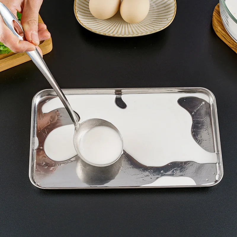Plateau De Service Rectangulaire En Acier Inoxydable — illustration 2 Image