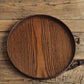 Plateau de Service Rond de Bois Style Vintage