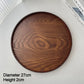 Plateau de Service Rond de Bois Style Vintage