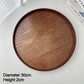 Plateau de Service Rond de Bois Style Vintage