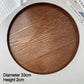 Plateau de Service Rond de Bois Style Vintage