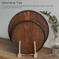Plateau de Service Rond de Bois Style Vintage