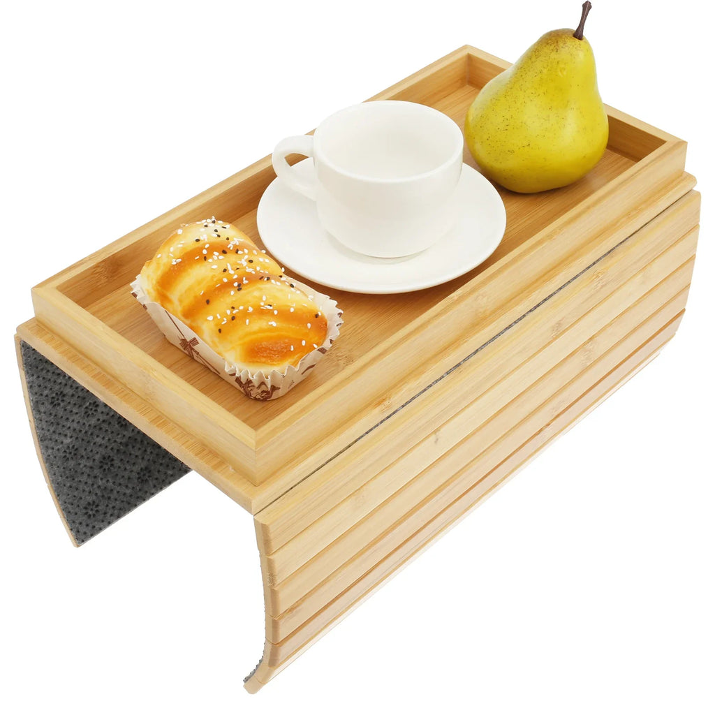 Plateau Porte-Gobelet de Canapé en Bambou