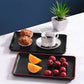Plateau Rectangulaire en Plastique Effet Bois Style Japonais