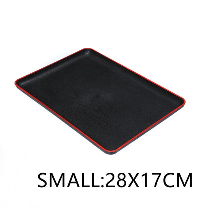 Plateau Rectangulaire en Plastique Effet Bois Style Japonais