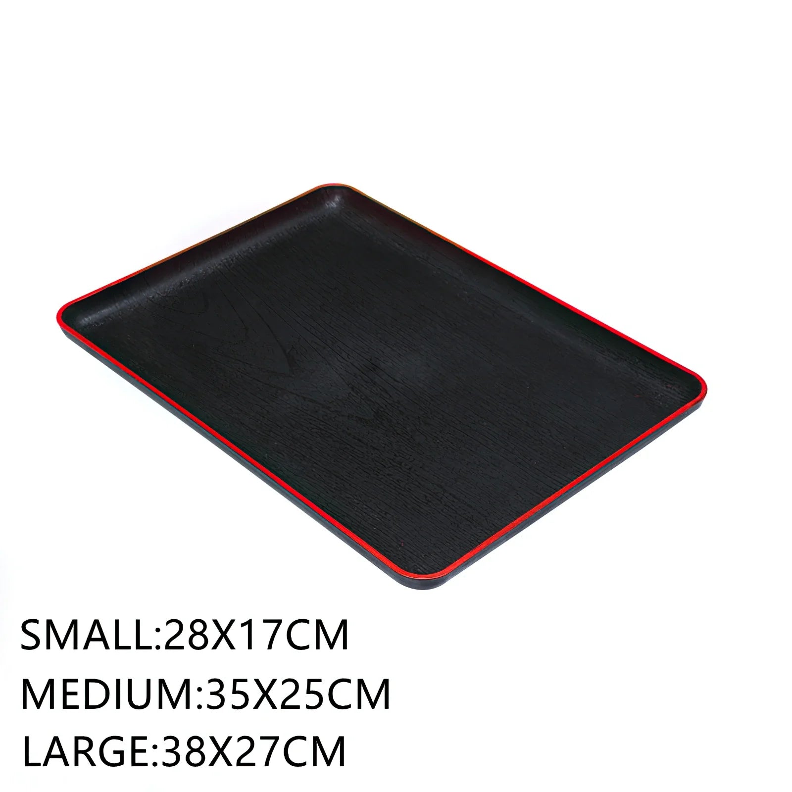 Plateau Rectangulaire en Plastique Effet Bois Style Japonais