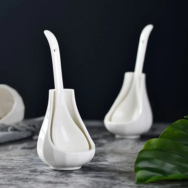 Porte-Cuillère En Céramique Décoratif Pour Cuisine