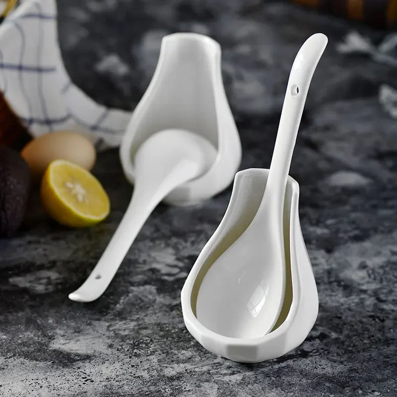 Porte-Cuillère En Céramique Décoratif Pour Cuisine