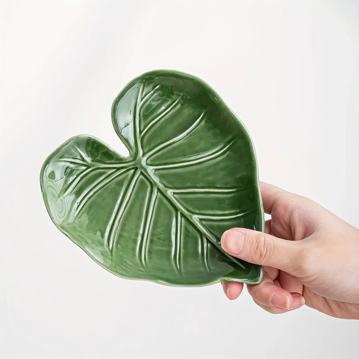 Porte-Spatule En Céramique En Forme De Feuille