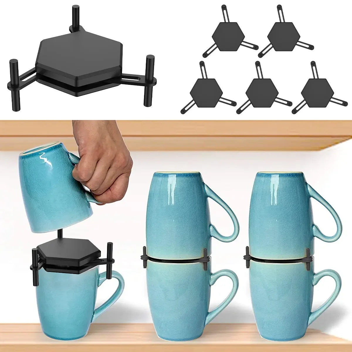 Porte-Tasse à Café Réglable en Caoutchouc Antidérapant