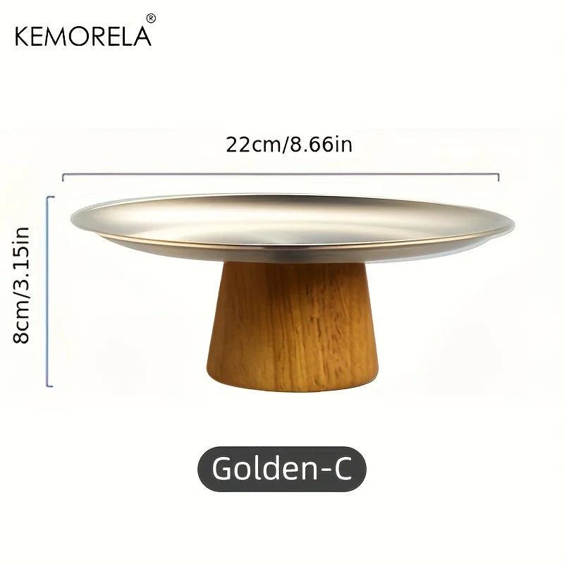 Présentoir À Gâteaux En Acier Inoxydable Et Bois — Gloden-C, photo 8