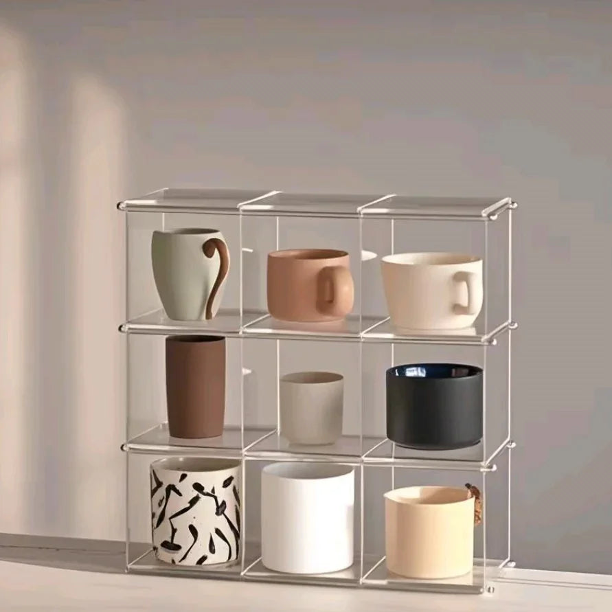 Présentoir en Acrylique Pour Tasses et Service à Thé