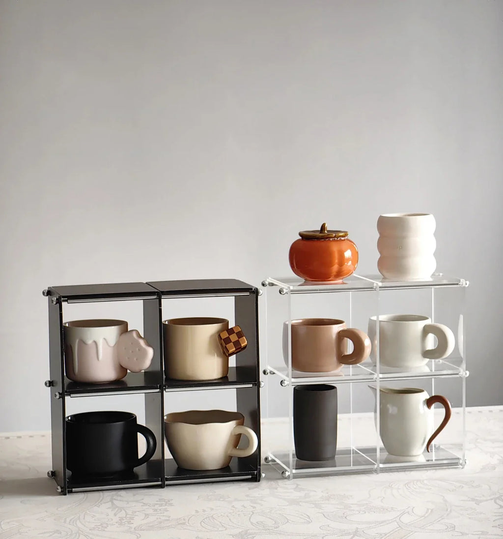 Présentoir en Acrylique Pour Tasses et Service à Thé
