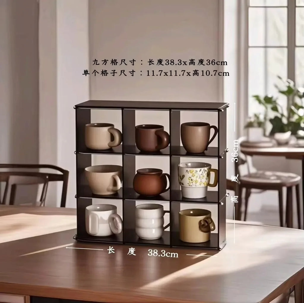 Présentoir en Acrylique Pour Tasses et Service à Thé