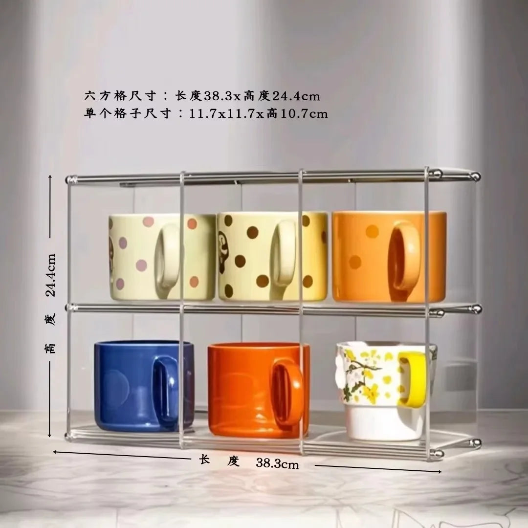 Présentoir en Acrylique Pour Tasses et Service à Thé