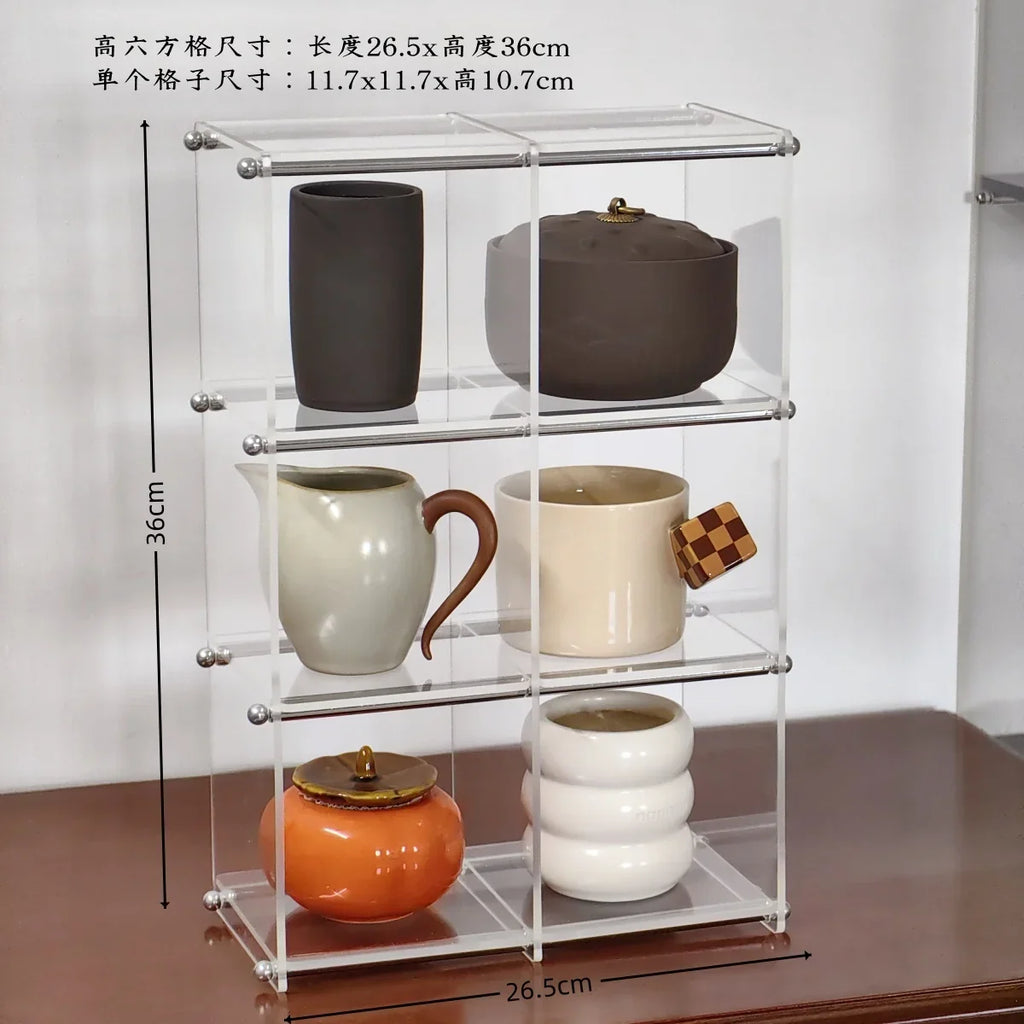 Présentoir en Acrylique Pour Tasses et Service à Thé