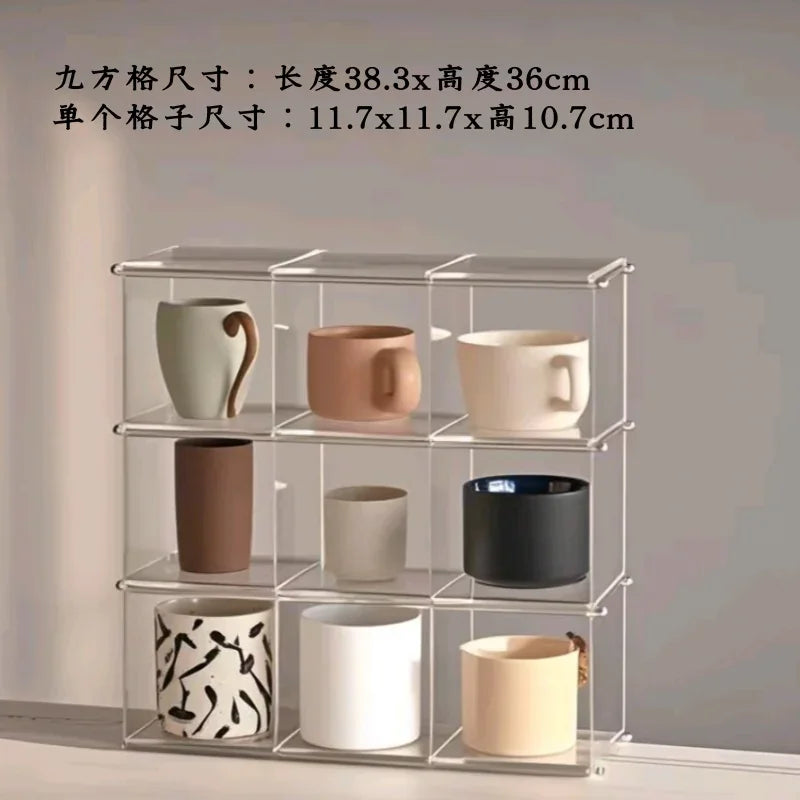 Présentoir en Acrylique Pour Tasses et Service à Thé