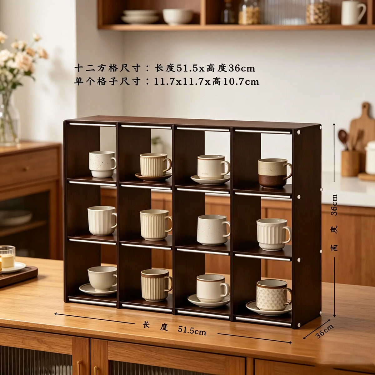 Présentoir en Acrylique Pour Tasses et Service à Thé