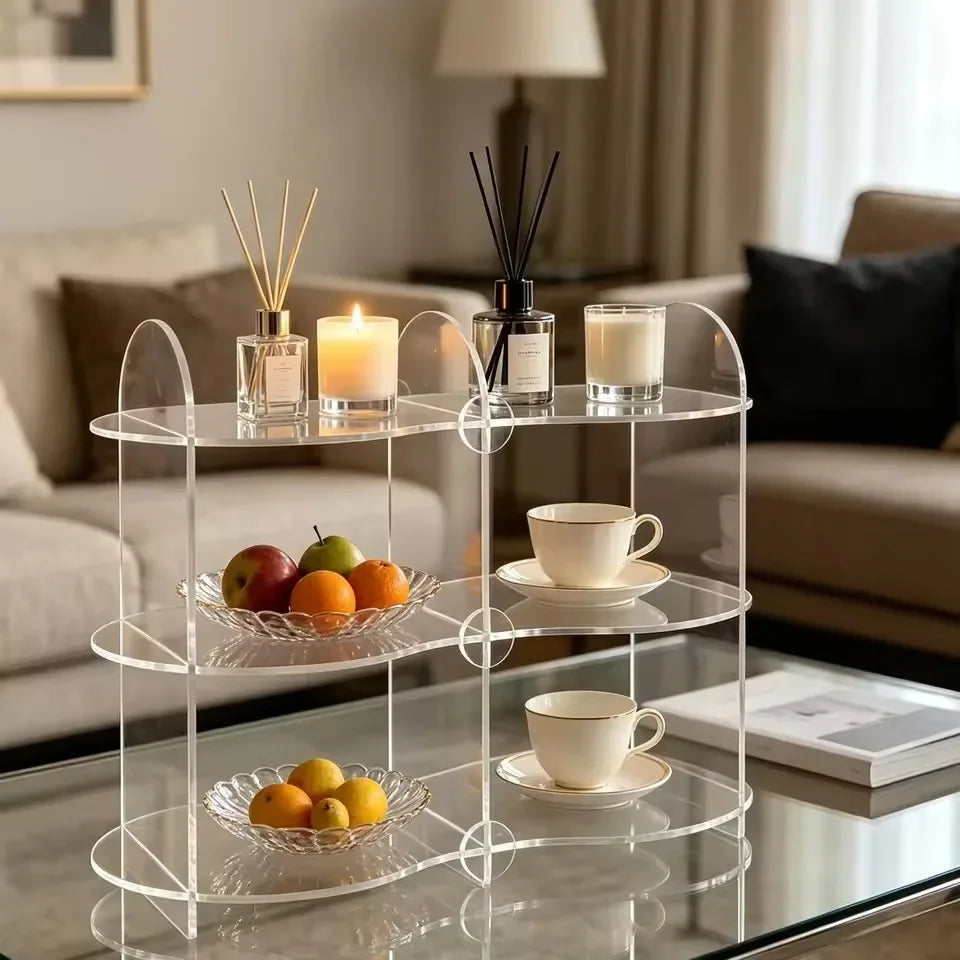 Présentoir en Acrylique Pour Tasses et Service à Thé