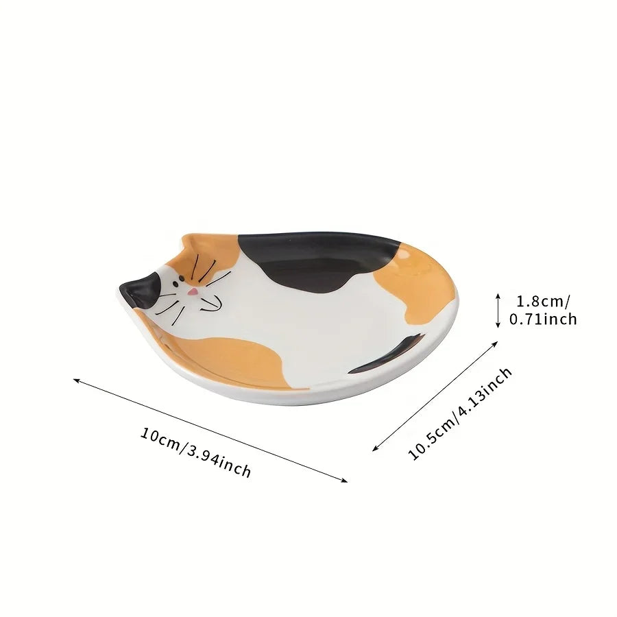 Repose-Cuillère Chat En Céramique Pour Cuisine