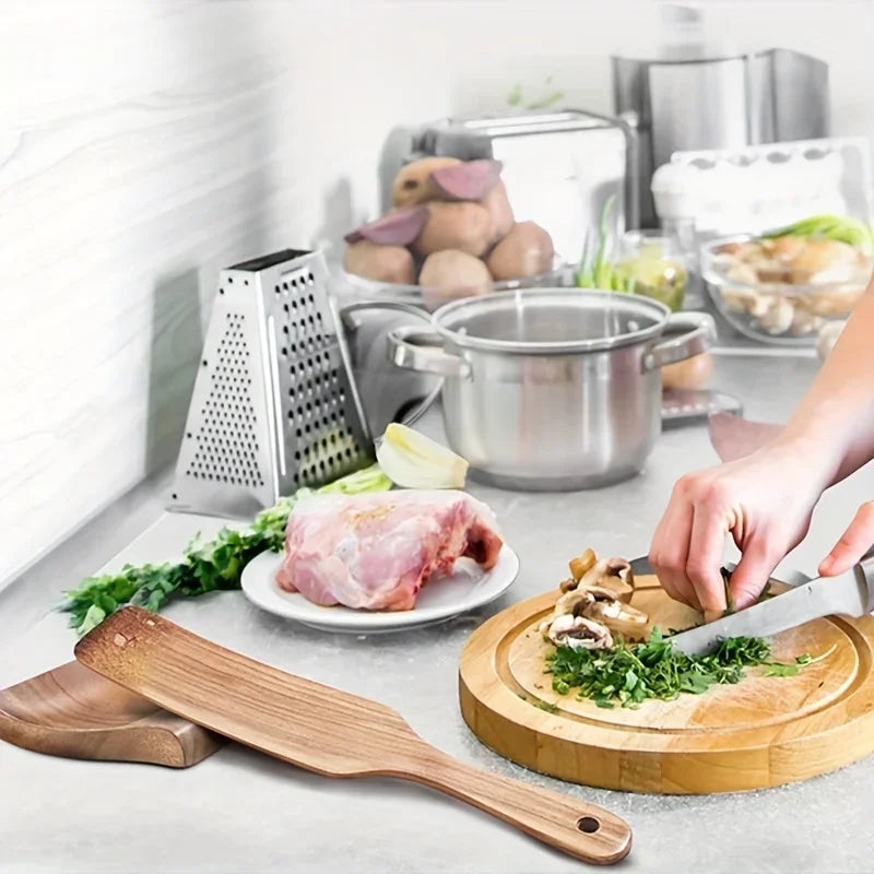 Repose-Cuillère en Bois d’Acacia pour Cuisine
