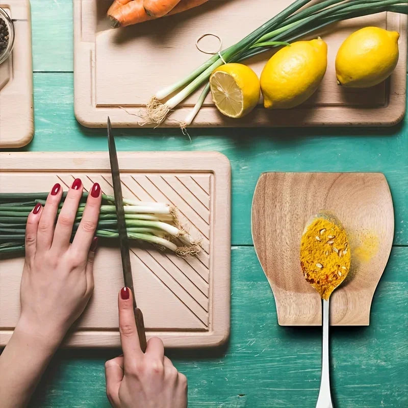 Repose-Cuillère en Bois d’Acacia pour Cuisine