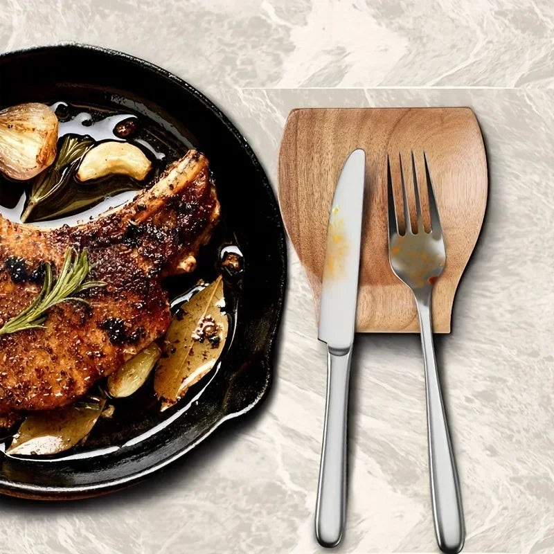 Repose-Cuillère en Bois d’Acacia pour Cuisine