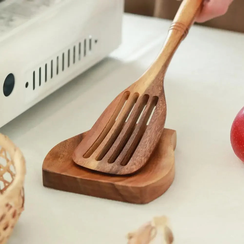 Repose-Cuillère en Bois d’Acacia pour Cuisine