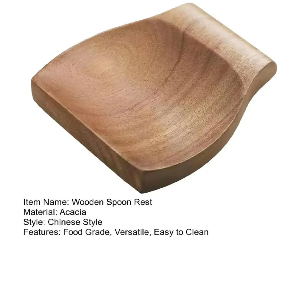 Repose-Cuillère en Bois d’Acacia pour Cuisine