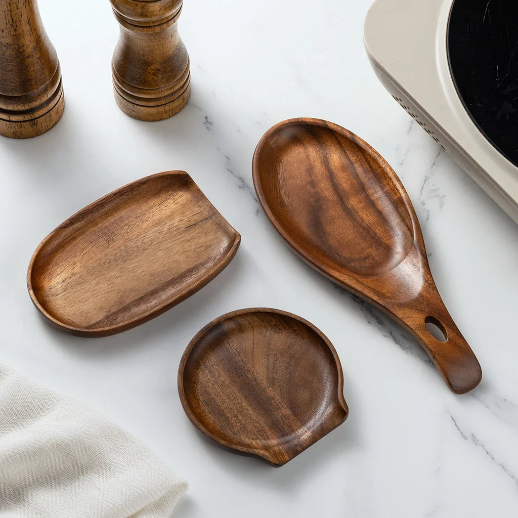 Repose-Cuillère en Bois pour Cuisine