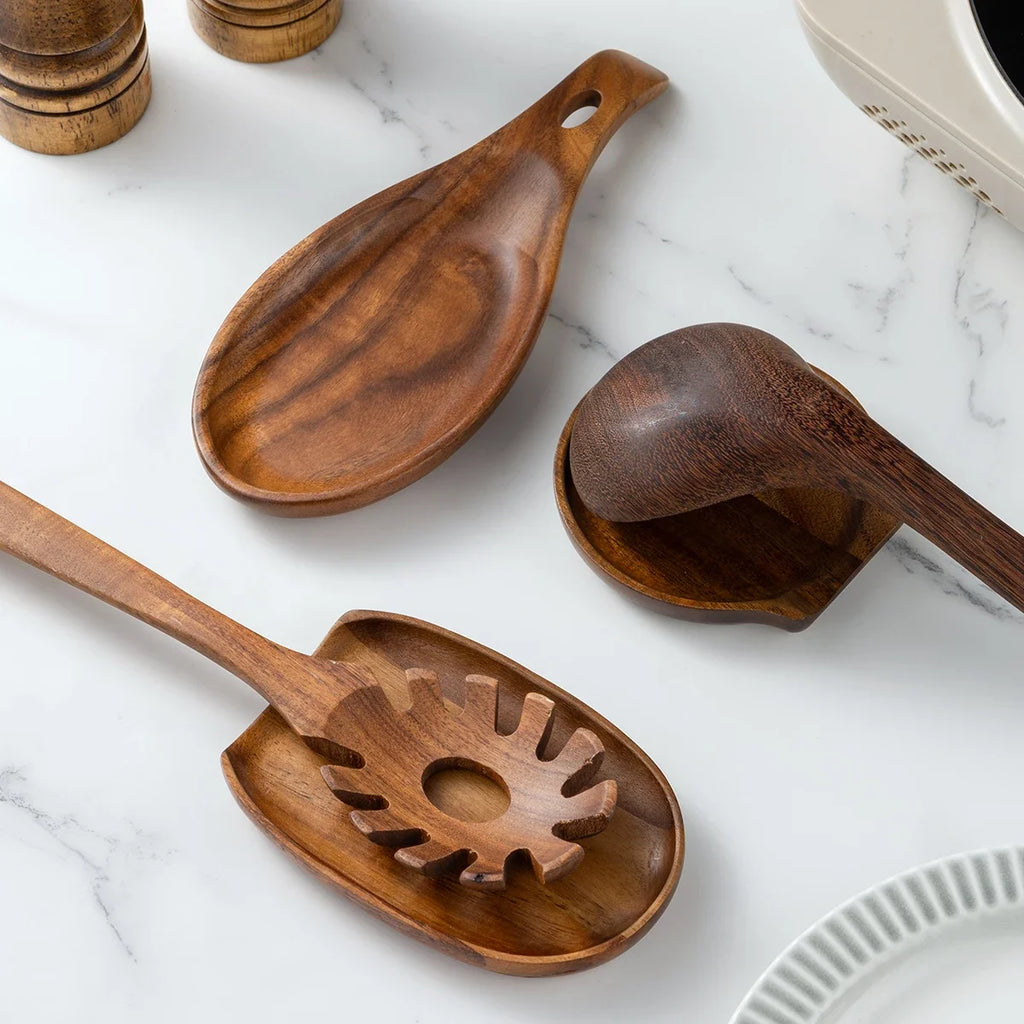 Repose-Cuillère en Bois pour Cuisine