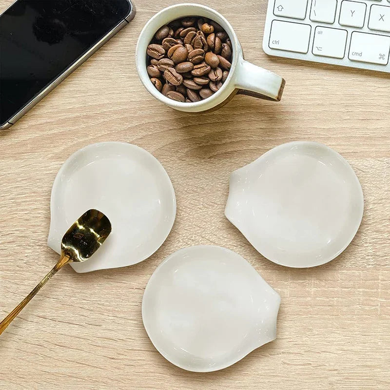 Repose-Cuillère En Céramique Blanche Pour Cuisine
