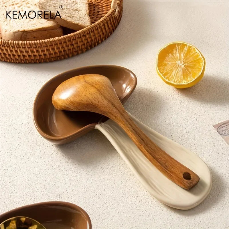 Repose-Cuillère En Céramique Forme Champignon
