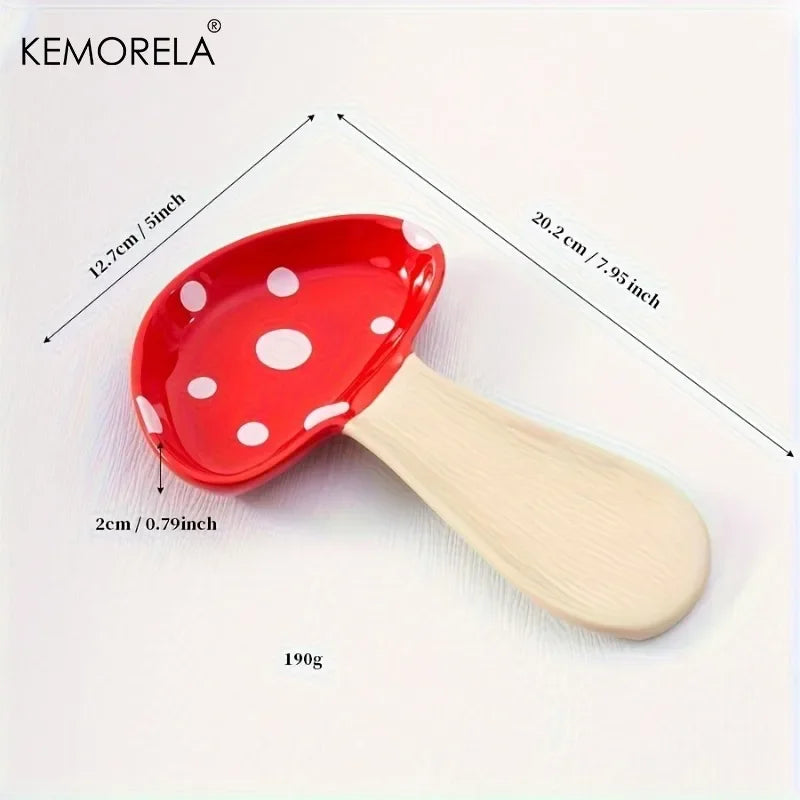 Repose-Cuillère En Céramique Forme Champignon