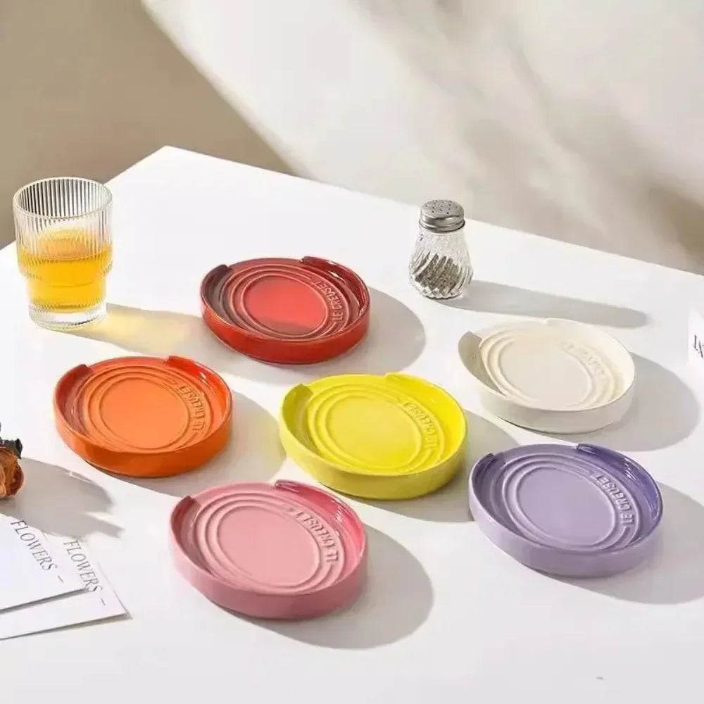 Repose-Cuillère en Céramique Multicolore pour Cuisine Image