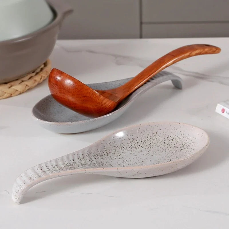Repose-Cuillère En Céramique Pour Cuisine Style Ferme