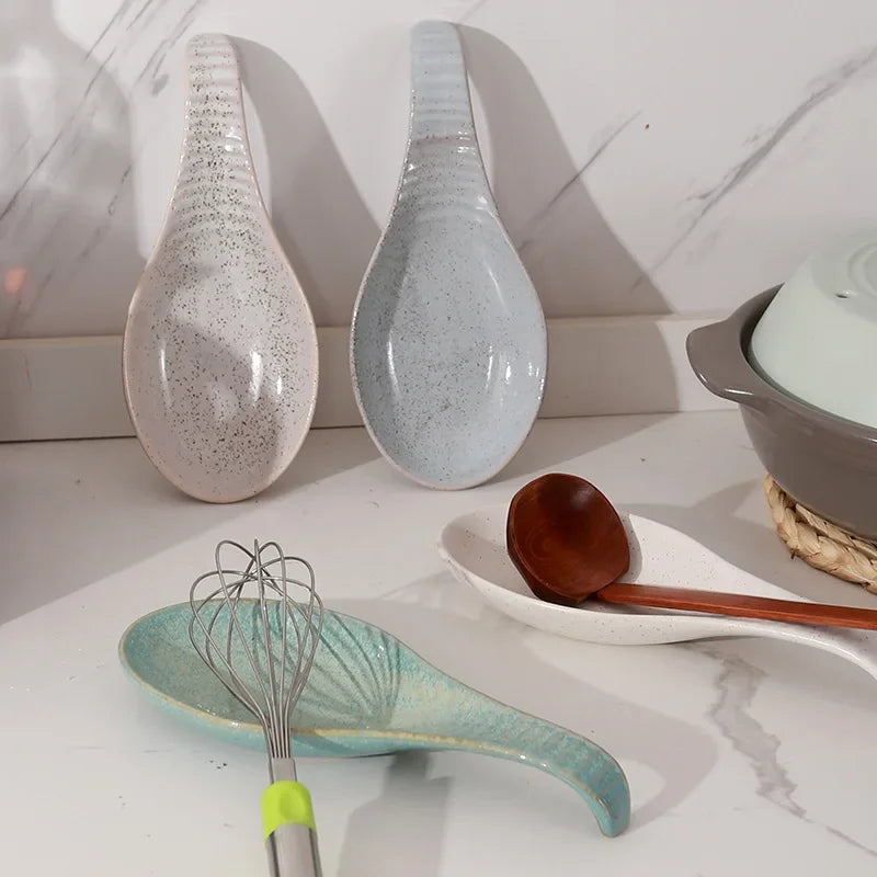 Repose-Cuillère En Céramique Pour Cuisine Style Ferme