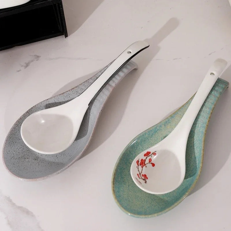 Repose-Cuillère En Céramique Pour Cuisine Style Ferme