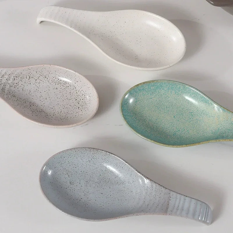 Repose-Cuillère En Céramique Pour Cuisine Style Ferme
