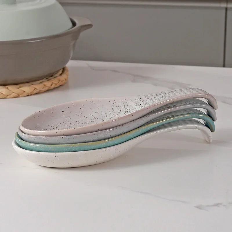 Repose-Cuillère En Céramique Pour Cuisine Style Ferme