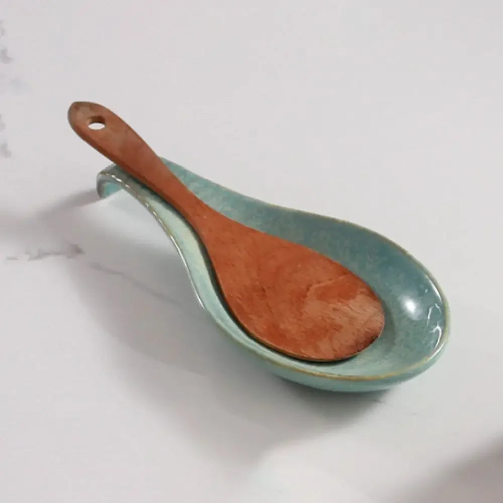 Repose-Cuillère En Céramique Vintage Style Européen