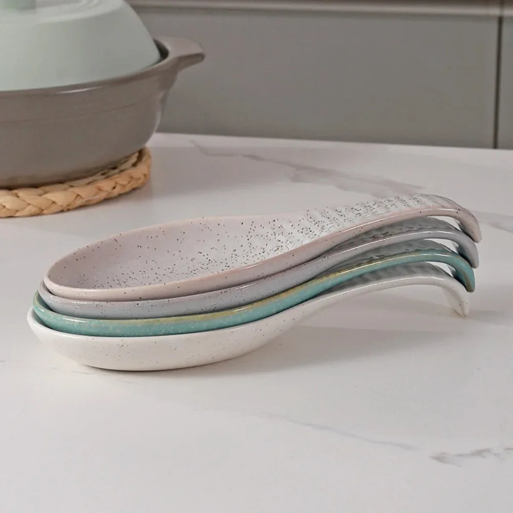 Repose-Cuillère En Céramique Vintage Style Européen