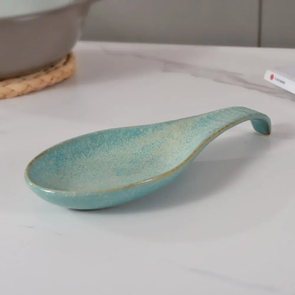 Repose-Cuillère En Céramique Vintage Style Européen