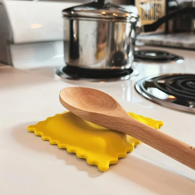 Repose-Cuillère en Silicone Mignon Résistant à la Chaleur