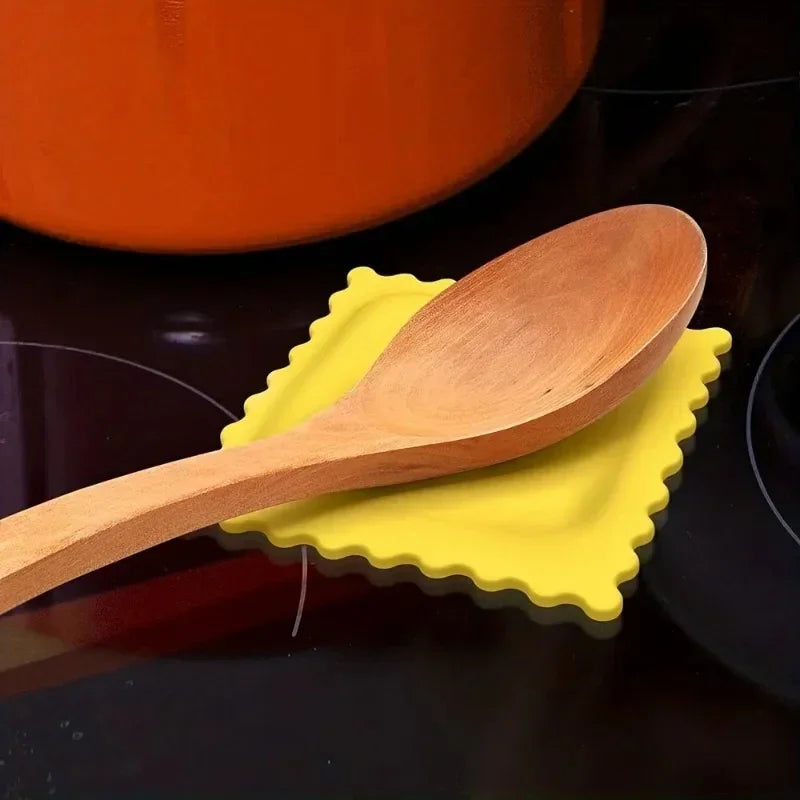 Repose-Cuillère en Silicone Mignon Résistant à la Chaleur Image